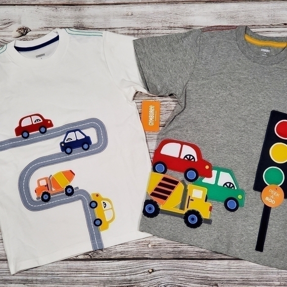 Gymboree Embroidered T-Shirts Transportation Vehicles Travel Adventures T-Shirts - Picture 10 of 12
